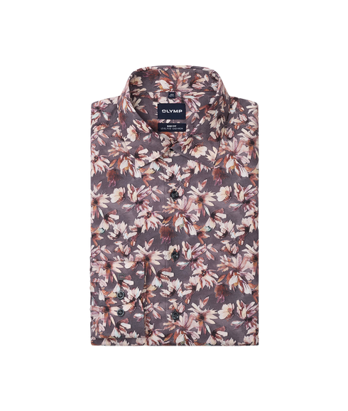 Level 5 Floral Body Fit Shirt - Red