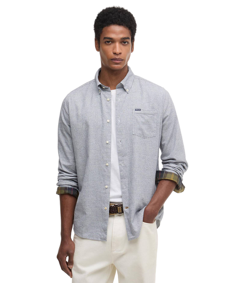 Turner Tailored Houndstooth Shirt - Navy