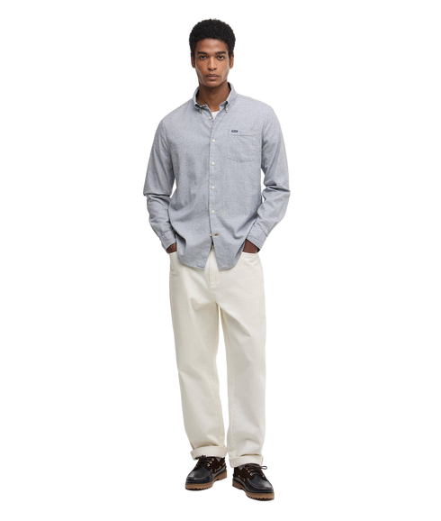 Turner Tailored Houndstooth Shirt - Navy