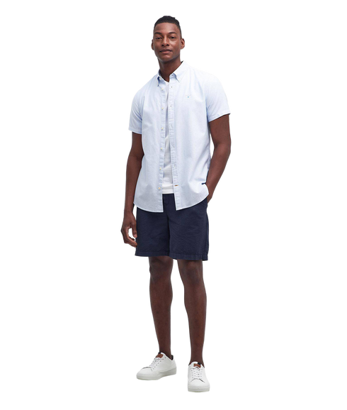 Striped Oxtown S/S Tailored Shirt - Sky Blue