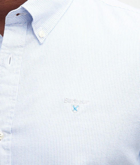 Striped Oxtown S/S Tailored Shirt - Sky Blue