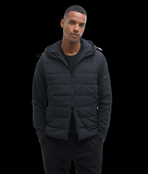 Stanley Hooded Quilted Sweatshirt - Black