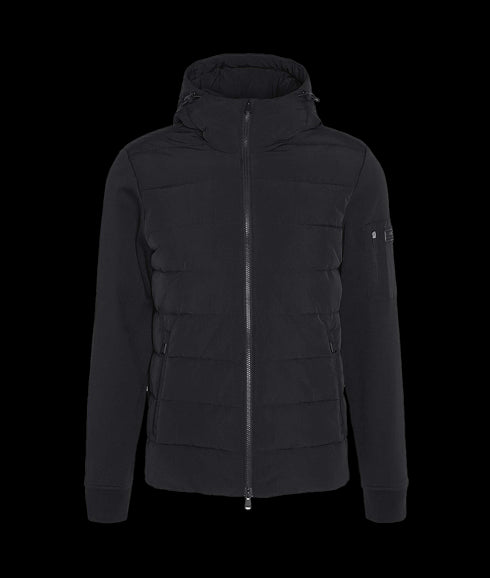 Stanley Hooded Quilted Sweatshirt - Black