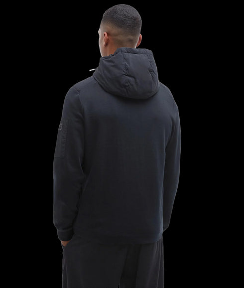 Stanley Hooded Quilted Sweatshirt - Black