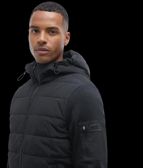 Stanley Hooded Quilted Sweatshirt - Black
