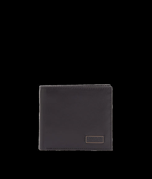 Ariel Bi-Fold Leather Wallet - Black