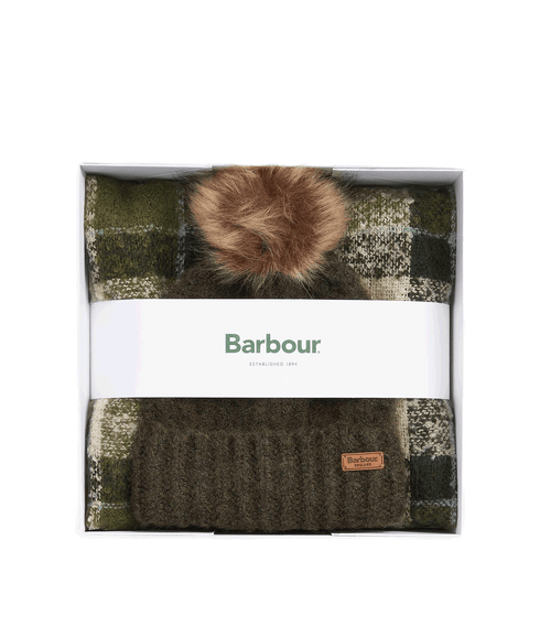 Saltburn Beanie & Tartan Scarf Gift Set - Multi