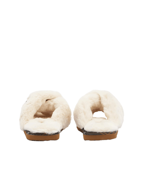 Eliza Cross Over Slippers - Cream