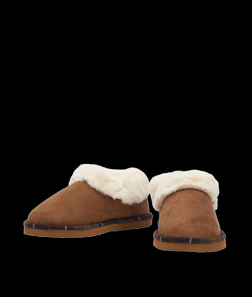 Eloise Slipper Boots - Brown