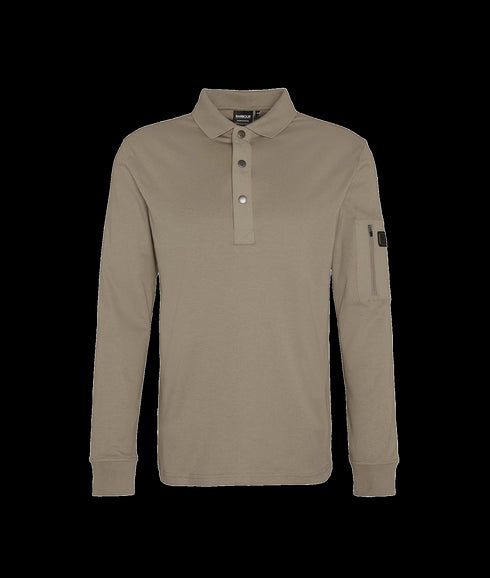 Bradley Long-Sleeved Polo Shirt - Beige