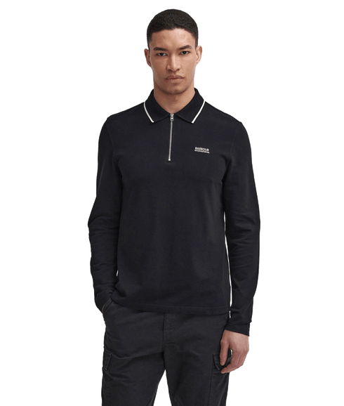 Hampstead Long-Sleeved Polo Shirt - Black