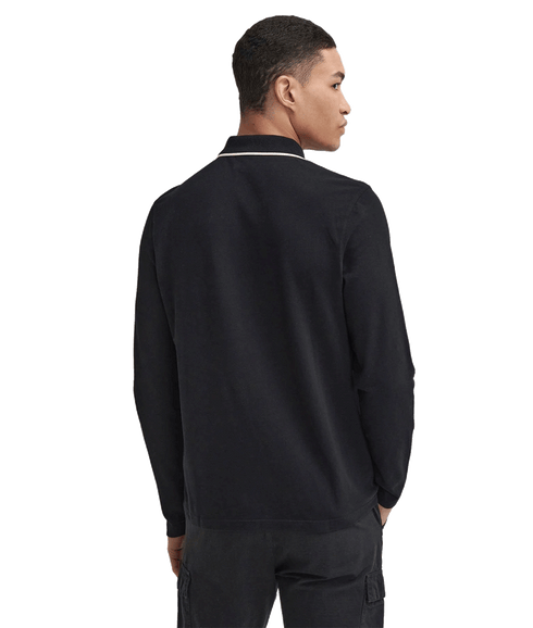 Hampstead Long-Sleeved Polo Shirt - Black