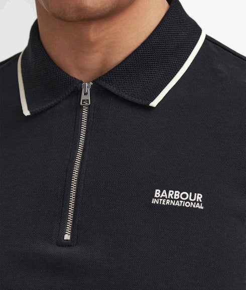 Hampstead Long-Sleeved Polo Shirt - Black