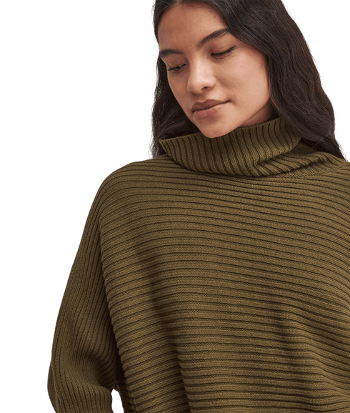 Roberta Roll Neck Jumper - Green