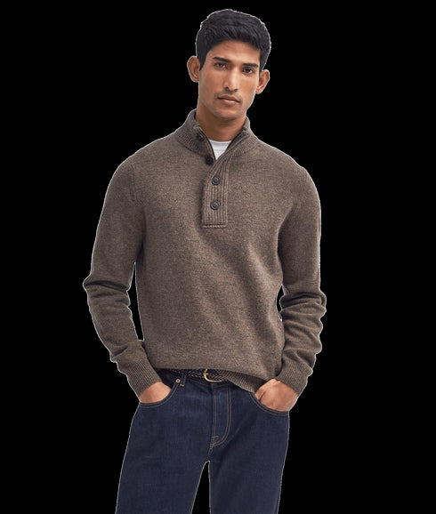 Essential Elbow Patch Jumper - Brown