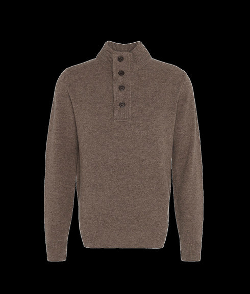 Essential Elbow Patch Jumper - Brown