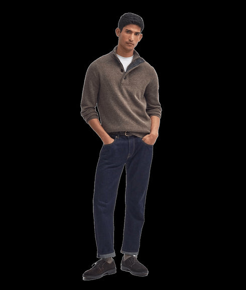 Essential Elbow Patch Jumper - Brown