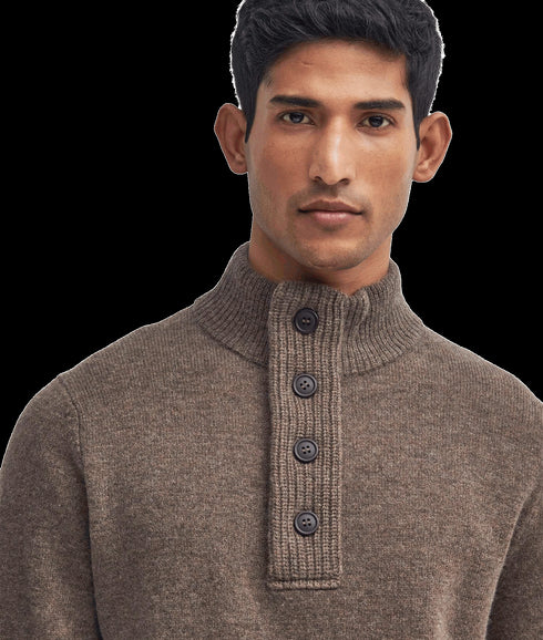 Essential Elbow Patch Jumper - Brown