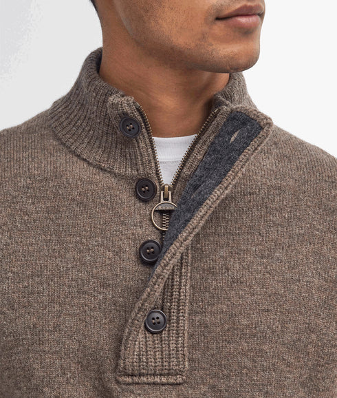 Essential Elbow Patch Jumper - Brown