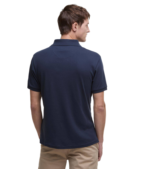 Hylton Interlock Tailored Fit Polo Shirt - Navy