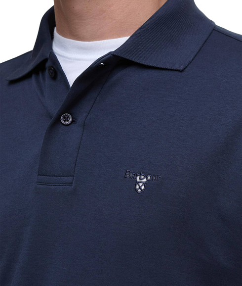 Hylton Interlock Tailored Fit Polo Shirt - Navy