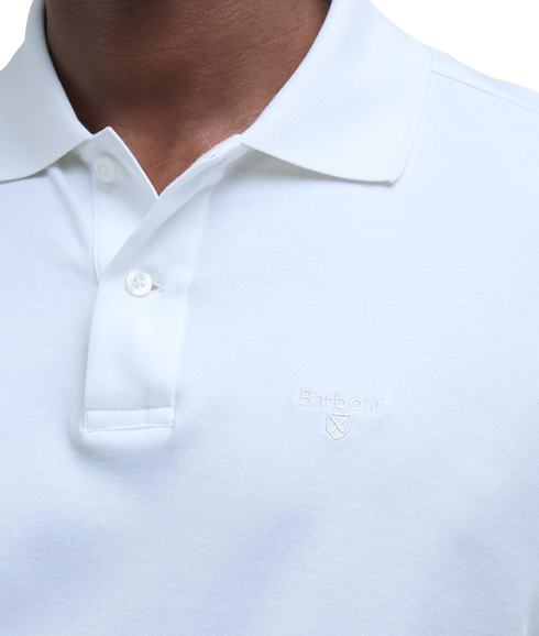 Hylton Interlock Tailored Fit Polo Shirt - White
