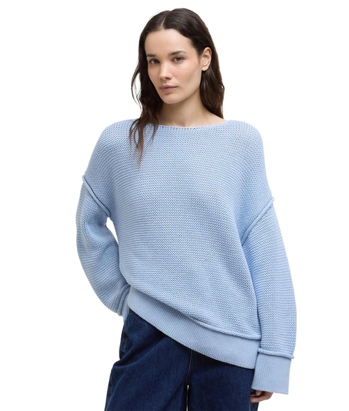 Barbour Emmie Crew Neck Knit Jumper - Breeze Blue