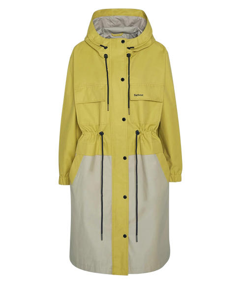 Barbour Evie Showerproof Parka - Limeade/Light Sand