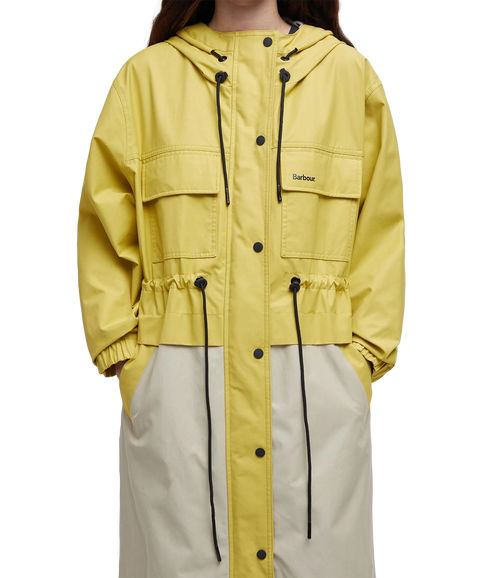 Barbour Evie Showerproof Parka - Limeade/Light Sand