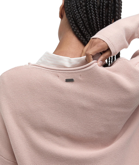 Barbour Marine Crew Neck Knit Jumper - Primrose Pink
