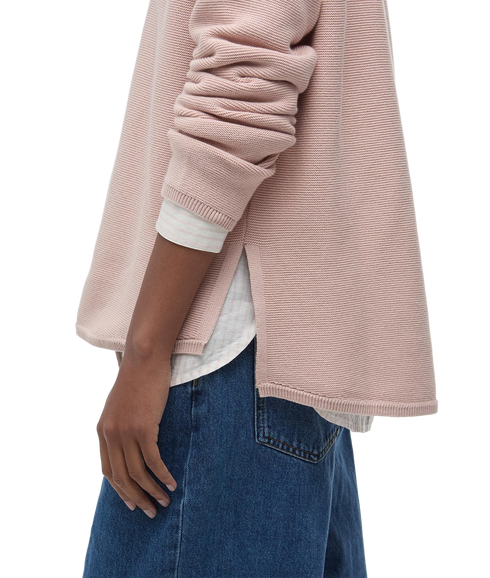 Barbour Marine Crew Neck Knit Jumper - Primrose Pink