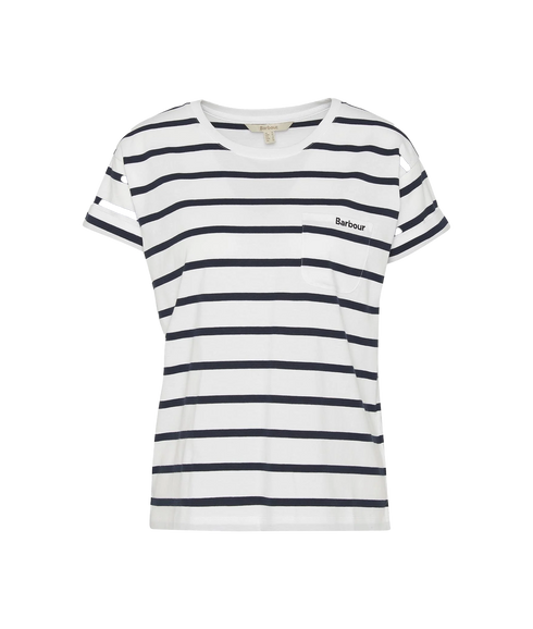 Barbour Otterburn Tee - White/Navy