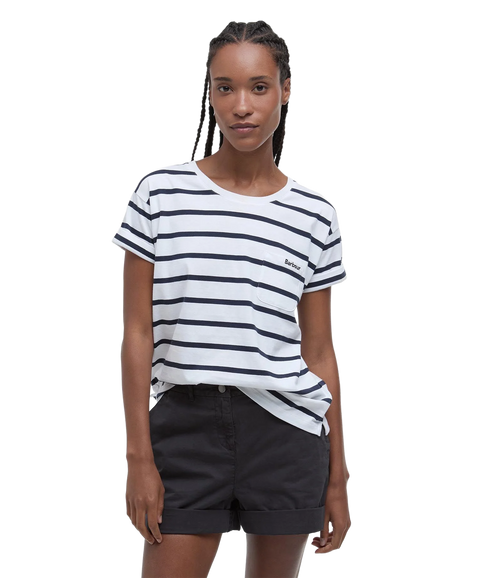 Barbour Otterburn Tee - White/Navy