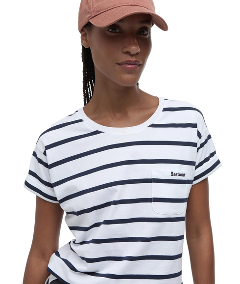 Barbour Otterburn Tee - White/Navy