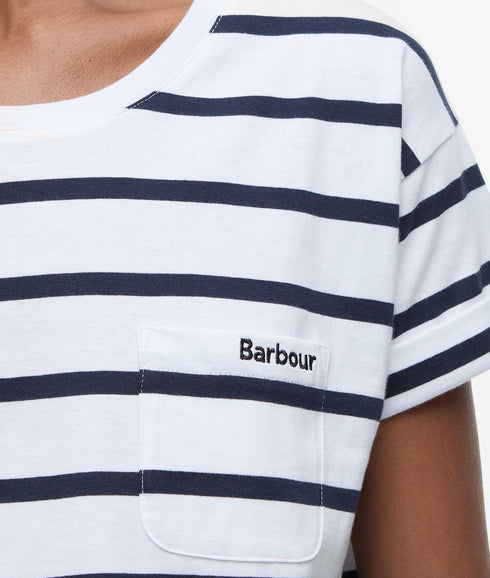 Barbour Otterburn Tee - White/Navy