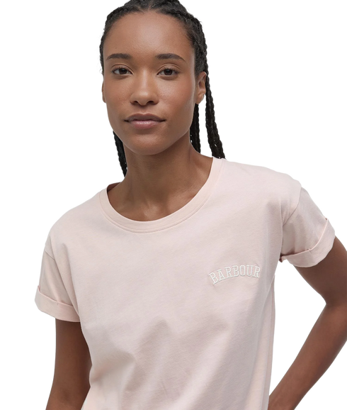Barbour Kenmore Logo T-Shirt - Primrose Pink