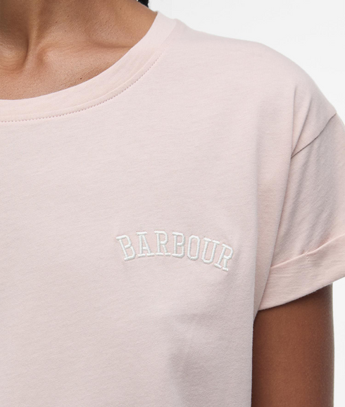 Barbour Kenmore Logo T-Shirt - Primrose Pink