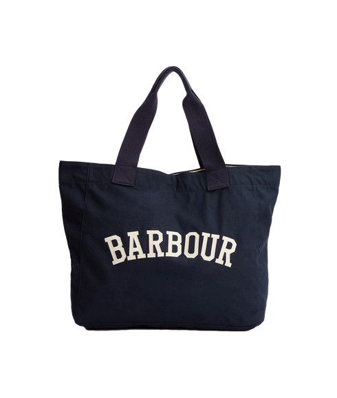 Barbour Logo Tote - Navy/Stone