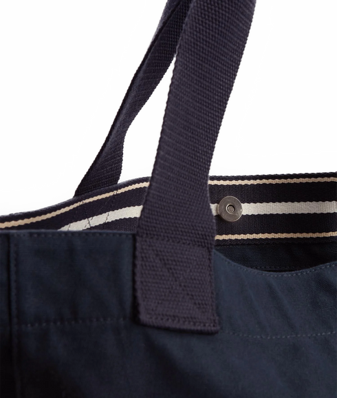 Barbour Logo Tote - Navy/Stone