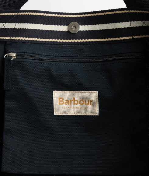 Barbour Logo Tote - Navy/Stone