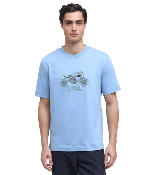 Topher Motorbike T-Shirt - Cool Blue