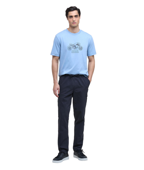 Topher Motorbike T-Shirt - Cool Blue