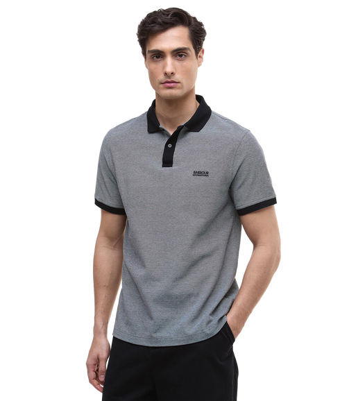 Morley Oxford Polo Shirt - Black/Whisper White