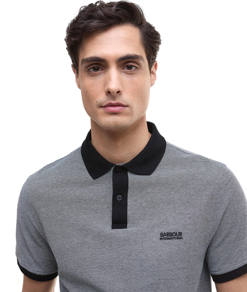 Morley Oxford Polo Shirt - Black/Whisper White