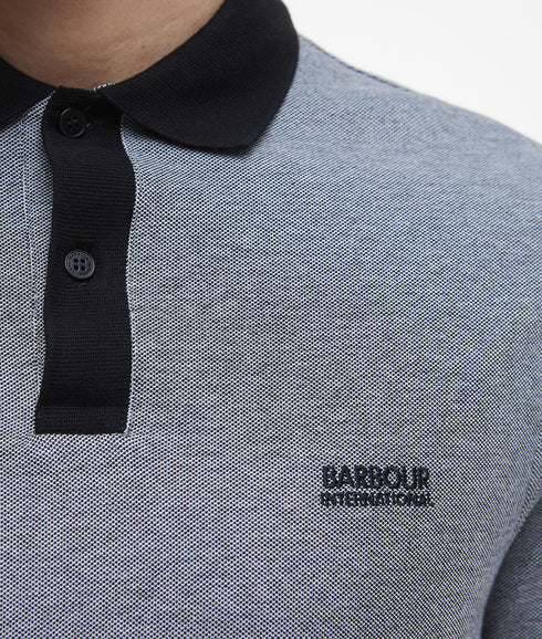 Morley Oxford Polo Shirt - Black/Whisper White
