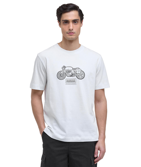 Morris Motorbike Graphic T-Shirt - Whisper White