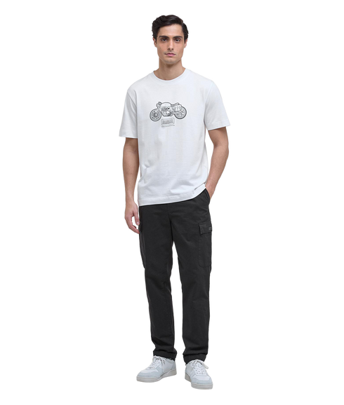 Morris Motorbike Graphic T-Shirt - Whisper White