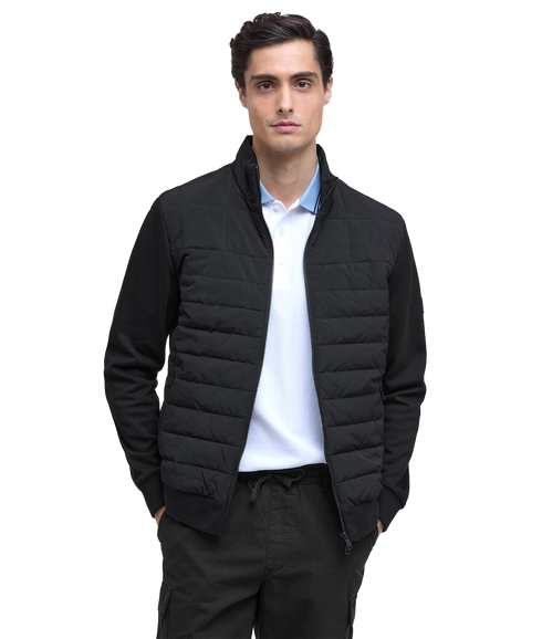 Collins Baffle Quilted Sweat - Black