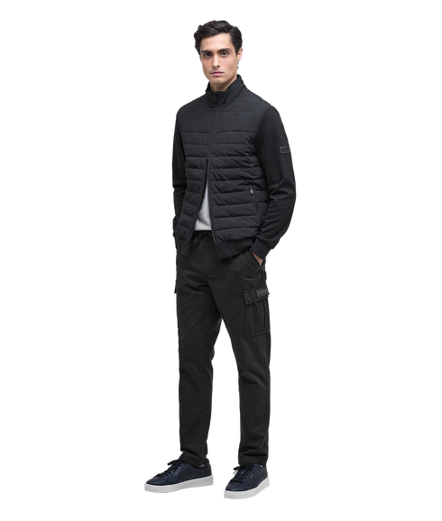 Collins Baffle Quilted Sweat - Black