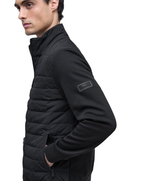 Collins Baffle Quilted Sweat - Black